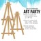 5&#x22; Mini Natural Wood Display Easel (24 Pack), A-Frame Artist Painting Party Tripod Easel - Tabletop Holder Stand for Kids Crafts Small Canvases Cards
